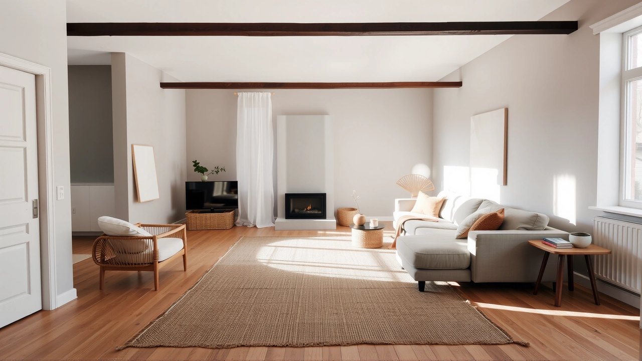 Hogar minimalista, sostenible y luminoso