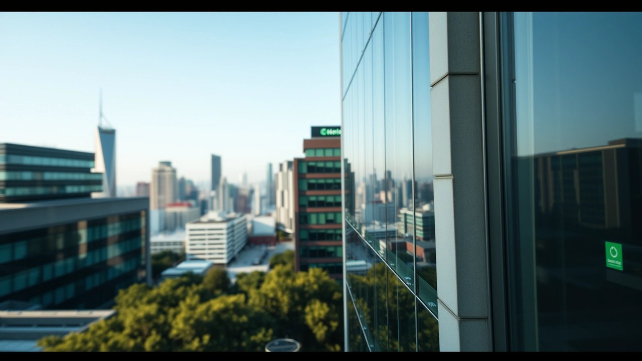 Edificio moderno: Ahorro energético y sostenibilidad empresarial