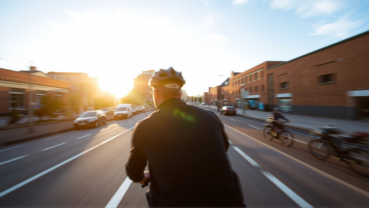 Pedalea seguro en la ciudad vibrante