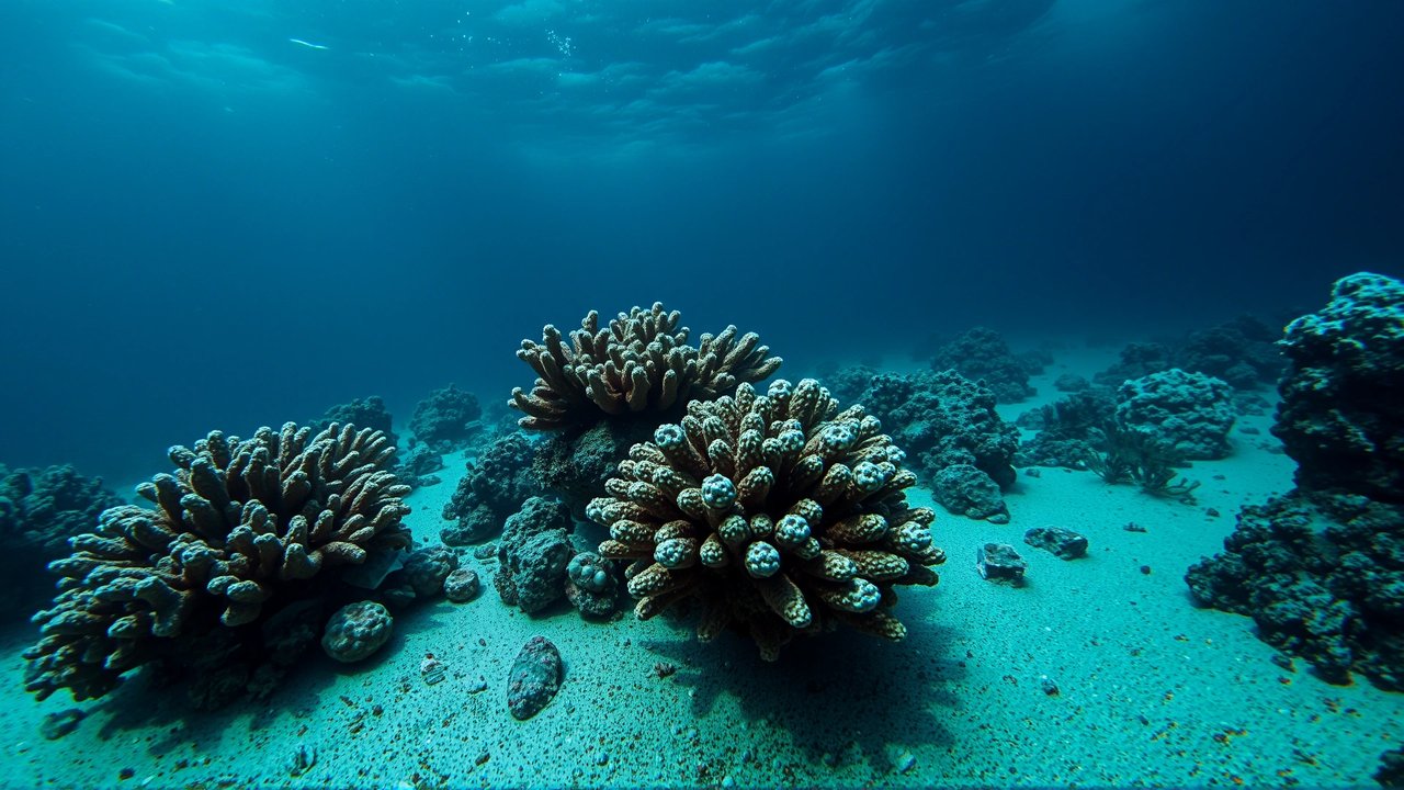 Coral blanqueado: océano ácido, vida marina amenazada
